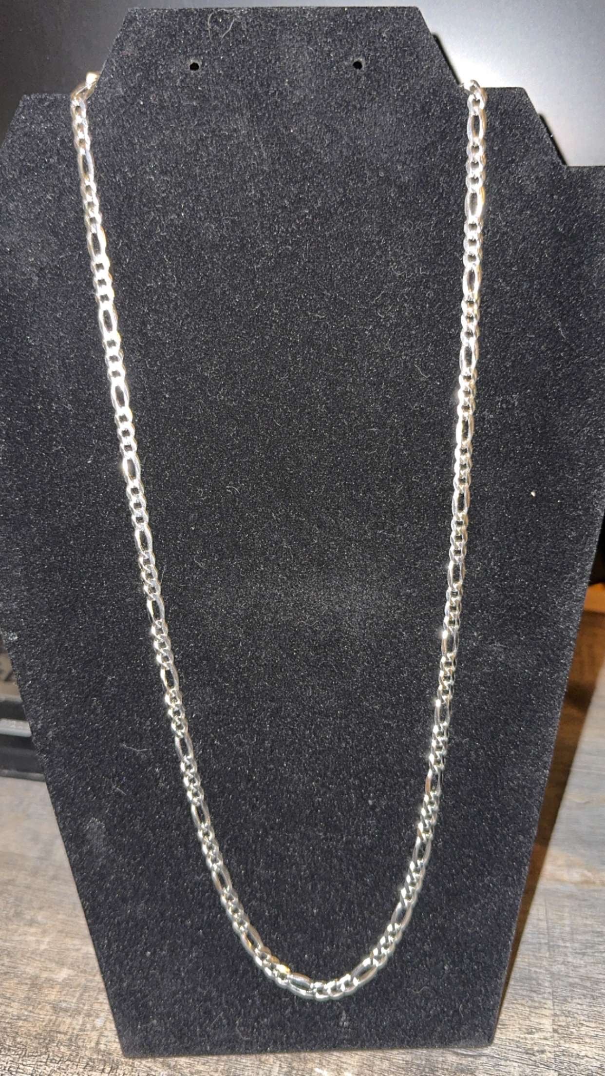 925 Sterling Silver Figaro Necklace