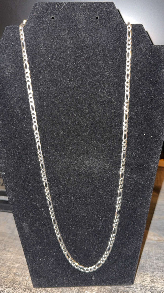 925 Sterling Silver Figaro Necklace