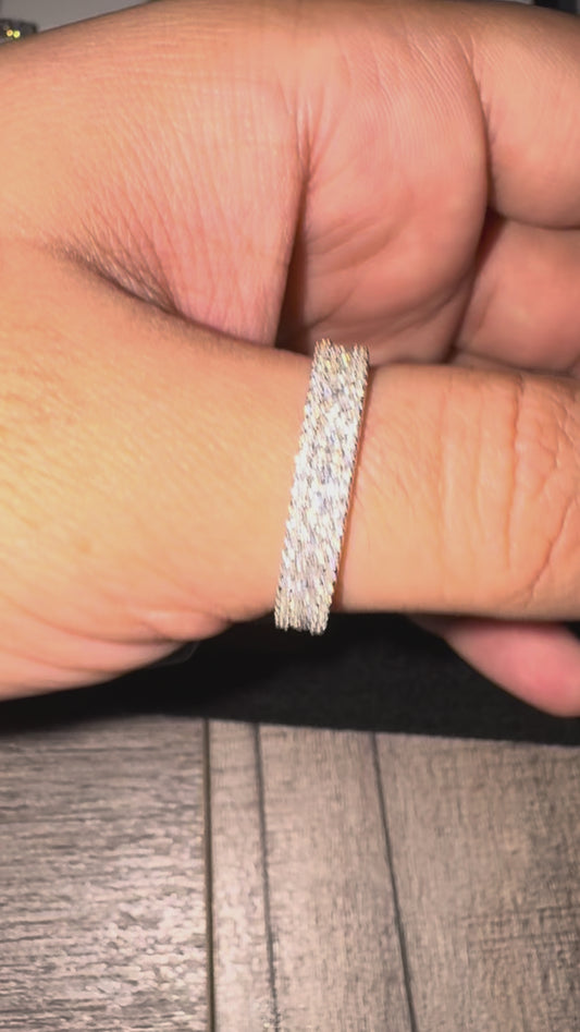 925 Sterling Silver Moissanite Ring Size 10