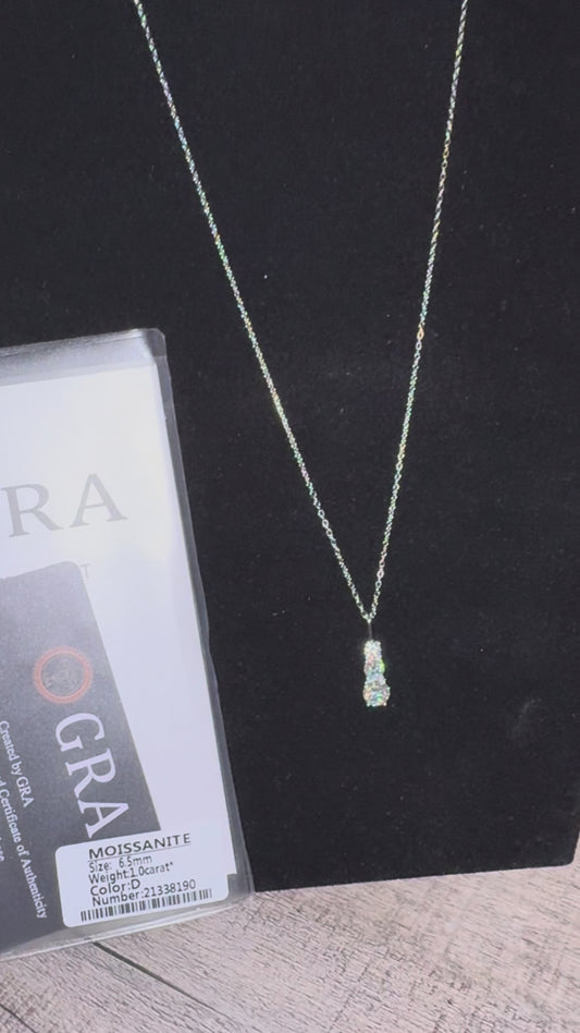 925 Sterling Silver Moissanite Necklace